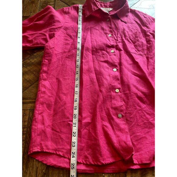 PETITE SOPHISTICATE Linen Shirt Size SM - Picture 3 of 5